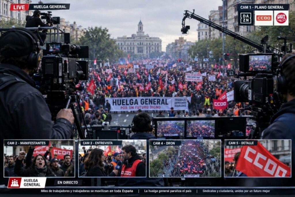 Huelga general en DAZN