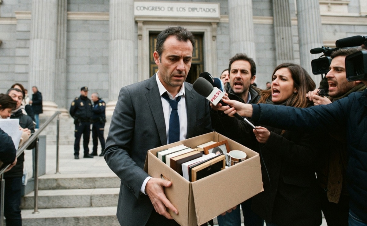 Político abandona el Congreso